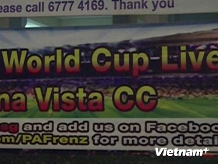 Trung tâm cộng đồng Buona Vista chiếu trực tiếp các trận đấu World Cup 2014 mỗi đêm.